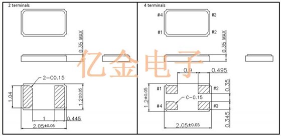 精工SC-20T晶振32.768KHZ四腳貼片系列