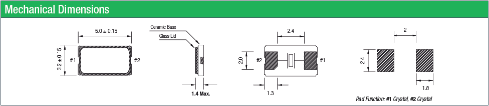 QANTEK石英晶振,QC5GB晶振,5032二腳晶振