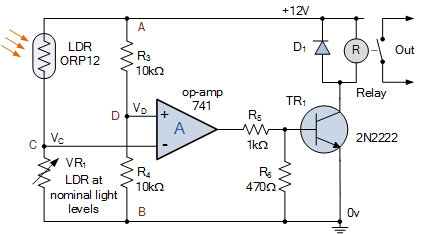 惠斯通電橋光測器原理圖